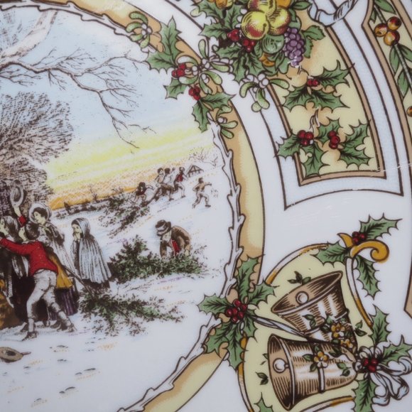 Christmas 1988 Collector Plate Caverswall Ltd Edition Stephen Barnsley 8 1/2" - Picture 5 of 7